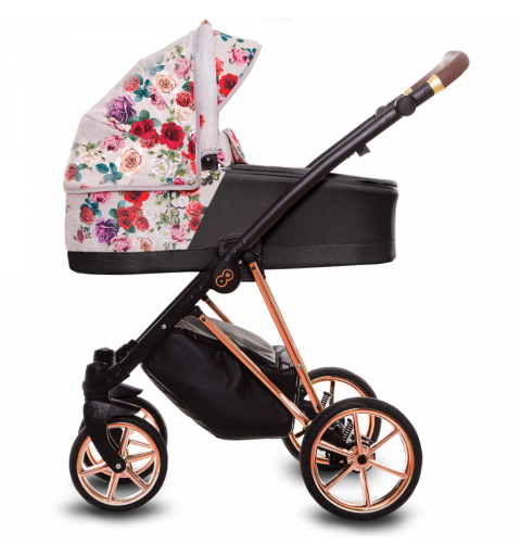 Babyactive Musse - wózek wielofunkcyjny, zestaw 2w1 z opcją 3w1 i 4w1 | Light Dark Rose - Rose Gold